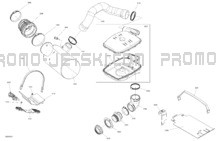 Engine - Exhaust pour Sea-Doo 2024 GTX 170 - 11RB - STD package - Blue Abyss