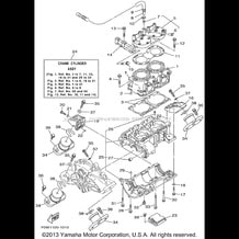 CYLINDER CRANKCASE 1 pour Yamaha 2001 WaveRunner GP800R - GP800AZ - 2001