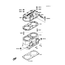 Cylinder Head/Cylinder pour Kawasaki 1992 Jet Mate