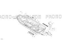 Body - Hull pour Sea-Doo 2024 GTX PRO 130 IBR  - 25RB - STDR package - Bright White