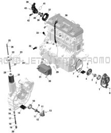 ROTAX - Engine Lubrication pour Sea-Doo 2024 GTX PRO 130  - 25RD - STDR package - Bright White
