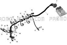 ROTAX - Engine Harness And Electronic Module pour Sea-Doo 2024 RXP-X 325 - 21RF - X package - Fiery Red Metallic - Audio