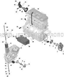 ROTAX - Engine Lubrication pour Sea-Doo 2024 RXP-X 325 - 21RF - X package - Fiery Red Metallic - Audio