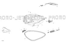 Body - Front Cover pour Sea-Doo 2024 RXP-X 325 - 21RH - X package - Ice Metal
