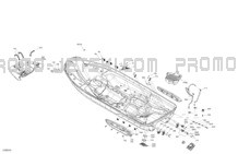 Body - Hull pour Sea-Doo 2024 RXP-X 325 - 21RH - X package - Ice Metal