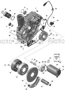 ROTAX - Magneto and Electric Starter pour Sea-Doo 2024 RXP-X 325 - 21RK - X package - Ice Metal - Audio