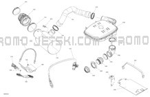 Engine - Exhaust pour Sea-Doo 2024 RXP-X 325 - 21RK - X package - Ice Metal - Audio