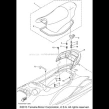 SEAT UNDER LOCKER pour Yamaha 2001 WaveRunner GP 800 R (GP800AZ) 2001
