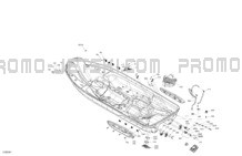 Body - Hull pour Sea-Doo 2024 RXT X 325 - 10RB - X package - Fiery Red Metallic - Audio