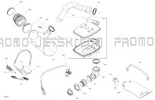 Engine - Exhaust pour Sea-Doo 2024 RXT X 325 - 10RD - X package - Ice Metal - Audio