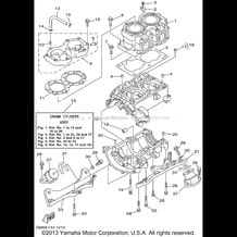 CYLINDER CRANKCASE pour Yamaha 2001 WaveRunner SUPER JET - SJ700AZ - 2001