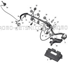 ROTAX - Engine Harness And Electronic Module pour Sea-Doo 2024 SPARK 900 HO ACE - 63RB - Conv package - Sunrise Orange - 3UP