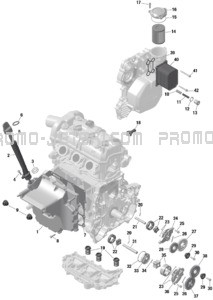ROTAX - Engine Lubrication pour Sea-Doo 2024 SPARK 900 HO ACE - 63RB - Conv package - Sunrise Orange - 3UP