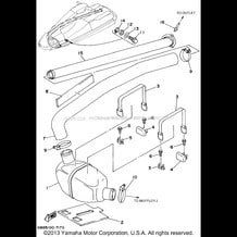 EXHAUST 2 pour Yamaha 2001 WaveRunner SUPER JET - SJ700AZ - 2001