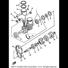 CRANKSHAFT PISTON pour Yamaha 1987 WaveRunner WaveRunner 500 (WR500H) 1987
