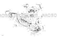 Body - System pour Sea-Doo 2024 SPARK TRIXX - 65RD - TRIXX package - Vapor Blue- 1UP