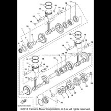 CRANKSHAFT. PISTON pour Yamaha 2001 WaveRunner SUV1200 - SV1200 - 2001