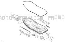 Body - Hull pour Sea-Doo 2024 SPARK TRIXX - 65RG - TRIXX package - Bright White- 1UP - Audio