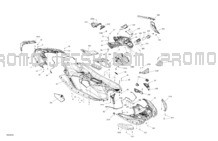 Body - System pour Sea-Doo 2024 SPARK TRIXX - 65RG - TRIXX package - Bright White- 1UP - Audio