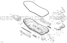 Body - Hull pour Sea-Doo 2024 SPARK TRIXX - 66RG - TRIXX package - Bright White- 3UP - Audio