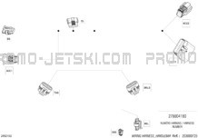 Electric - Steering Wiring Harness - 278004180 pour Sea-Doo 2024 SPARK TRIXX - 66RG - TRIXX package - Bright White- 3UP - Audio