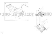 Body - Seat pour Sea-Doo 2024 SPARK TRIXX - 66RH - TRIXX package - Vapor Blue- 3UP - Audio