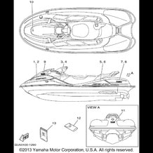 GRAPHICS pour Yamaha 2001 WaveRunner SUV1200 - SV1200 - 2001