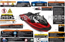 Body - Warning Decals pour Sea-Doo 2024 WAKE 170 - 35RB - Base package - Neo Mint
