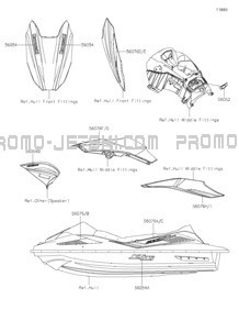 Decals pour Kawasaki 2021 JET SKI® STX®160LX