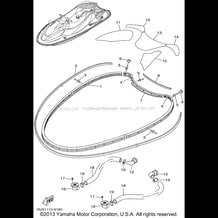 GUNWALE. MAT pour Yamaha 2001 WaveRunner SUV 1200 (SV1200Z) 2001