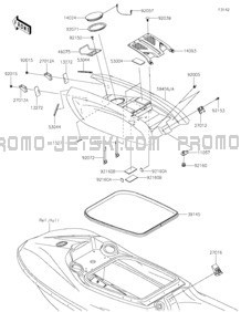 Engine Hood pour Kawasaki 2022 JET SKI® SX-R