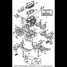 CYLINDER CRANKCASE pour Yamaha 1987 WaveRunner WaveRunner 500 (WR500H) 1987