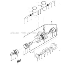 CRANKSHAFT/PISTONS pour Kawasaki 1982 JS550