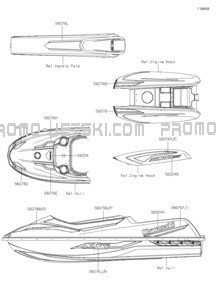 Decals(APFNN) pour Kawasaki 2023 JET SKI® SX-R 160