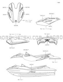 Decals pour Kawasaki 2023 JET SKI® ULTRA® 160LX-S