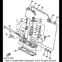 POLE PIVOT pour Yamaha 1991 WaveRunner SUPER JET - SJ650P - 1991