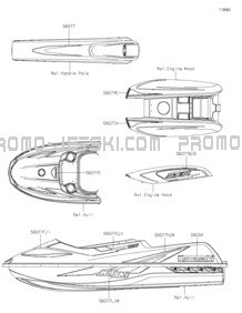 Decals pour Kawasaki 2024 JET SKI® SX-R 160