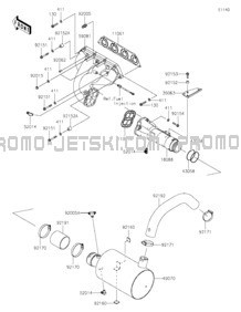 Muffler(s) pour Kawasaki 2024 Ultra 160LX