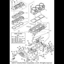 CYLINDER. CRANKCASE 1 pour Yamaha 2001 WaveRunner XLT1200 - XA1200AZ - 2001