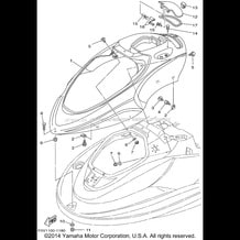 ENGINE HATCH 1 pour Yamaha 2001 WaveRunner XLT1200 - XA1200AZ - 2001