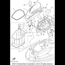 ENGINE HATCH 2 pour Yamaha 2001 WaveRunner XLT1200 - XA1200AZ - 2001