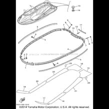 GUNWALE. MAT pour Yamaha 2001 WaveRunner XLT1200 - XA1200AZ - 2001