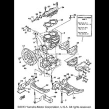 CRANKCASE - CYLINDER pour Yamaha 1991 WaveRunner WAVE RUNNER 500 (WR500P) 1991