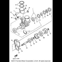 CRANKSHAFT -PISTON pour Yamaha 1991 WaveRunner WAVE RUNNER 500 (WR500P) 1991