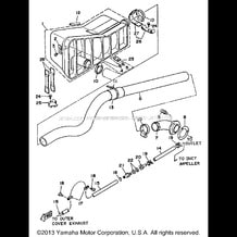 EXHAUST 2 pour Yamaha 1991 WaveRunner WAVE RUNNER 500 (WR500P) 1991