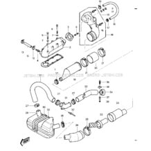 MUFFLER pour Kawasaki 1982 JS550