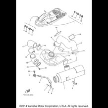 EXHAUST 3 pour Yamaha 2002 WaveRunner GP1200 - GP1200AA - 2002