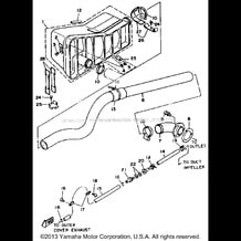 EXHAUST 2 pour Yamaha 1987 WaveRunner WaveRunner 500 (WR500H) 1987