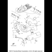 EXHAUST 2 pour Yamaha 2002 WaveRunner GP800R - GP800AA - 2002