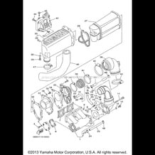 EXHAUST 1 pour Yamaha 2002 WaveRunner SUPER JET - SJ700BA - 2002